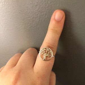 Tree of Life ring silver size 8